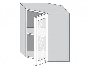 1.60.3у Шкаф настенный (h=720) угловой на 600мм со стекл. дверцей в Красновишерске - krasnovishersk.magazinmebel.ru | фото