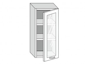 19.40.3 Шкаф настенный (h=913) на 400мм с 1-ой стекл. дверцей в Красновишерске - krasnovishersk.magazinmebel.ru | фото