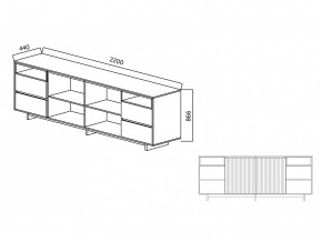 Комодино Moderno-2200 Ф5 в Красновишерске - krasnovishersk.magazinmebel.ru | фото - изображение 4