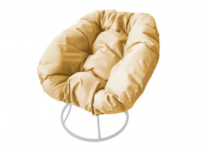 Кресло Пончик без ротанга бежевая подушка в Красновишерске - krasnovishersk.magazinmebel.ru | фото