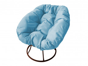 Кресло Пончик без ротанга голубая подушка в Красновишерске - krasnovishersk.magazinmebel.ru | фото