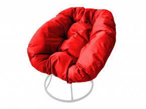 Кресло Пончик без ротанга красная подушка в Красновишерске - krasnovishersk.magazinmebel.ru | фото