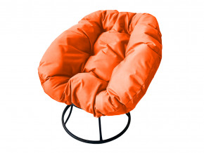 Кресло Пончик без ротанга оранжевая подушка в Красновишерске - krasnovishersk.magazinmebel.ru | фото