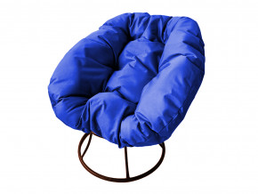 Кресло Пончик без ротанга синяя подушка в Красновишерске - krasnovishersk.magazinmebel.ru | фото