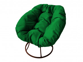 Кресло Пончик без ротанга зелёная подушка в Красновишерске - krasnovishersk.magazinmebel.ru | фото