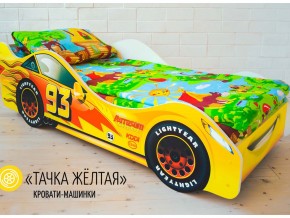 Кровать детская машина Тачка Желтая в Красновишерске - krasnovishersk.magazinmebel.ru | фото