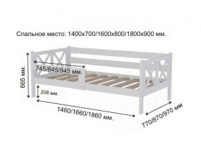 Кровать софа Аист-3 Прованс белый 1600х800 мм в Красновишерске - krasnovishersk.magazinmebel.ru | фото - изображение 2